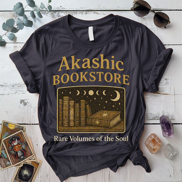 Akashic Bookstore T-Shirt Mockup Dark Heather Grey