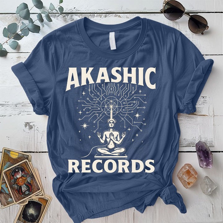 Akashic Divine Download T-Shirt Mockup Indigo Blue