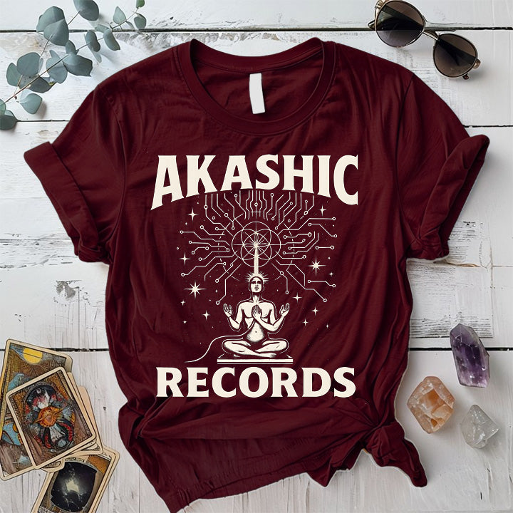 Akashic Divine Download T-Shirt Mockup Maroon