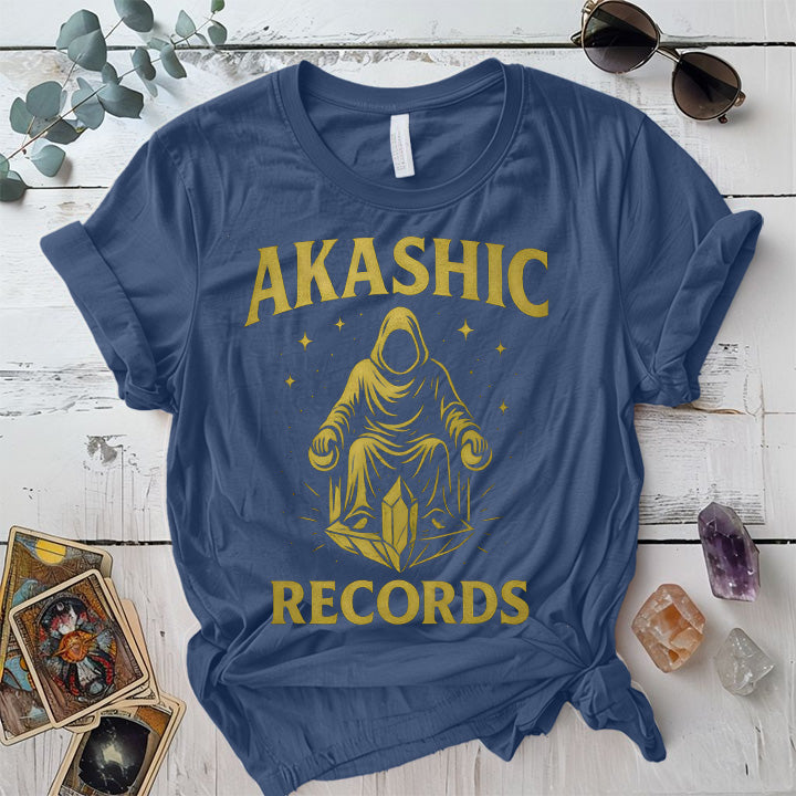 Akashic Records Throne T-Shirt Mockup Indigo Blue