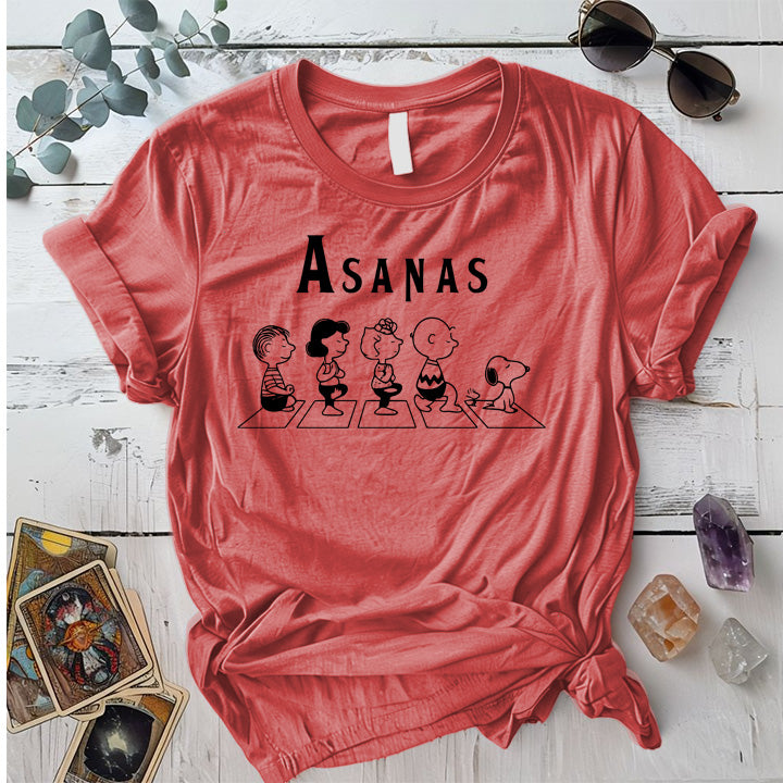 Asanas Crosswalk T-Shirt Mockup coral-silk
