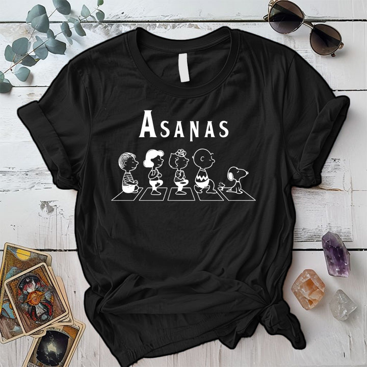 Asanas Crosswalk T-Shirt Mockup black
