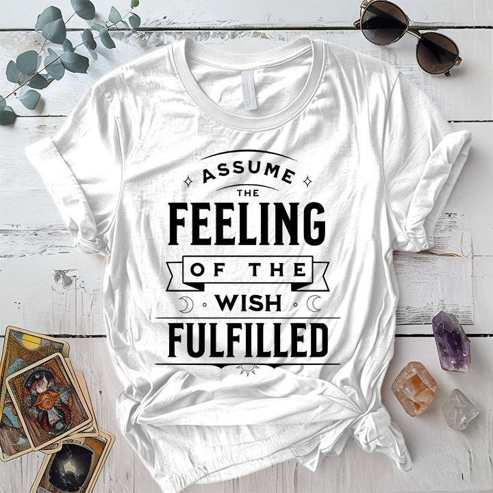 Assume The Feeling T-Shirt Mockup Coral Silk
