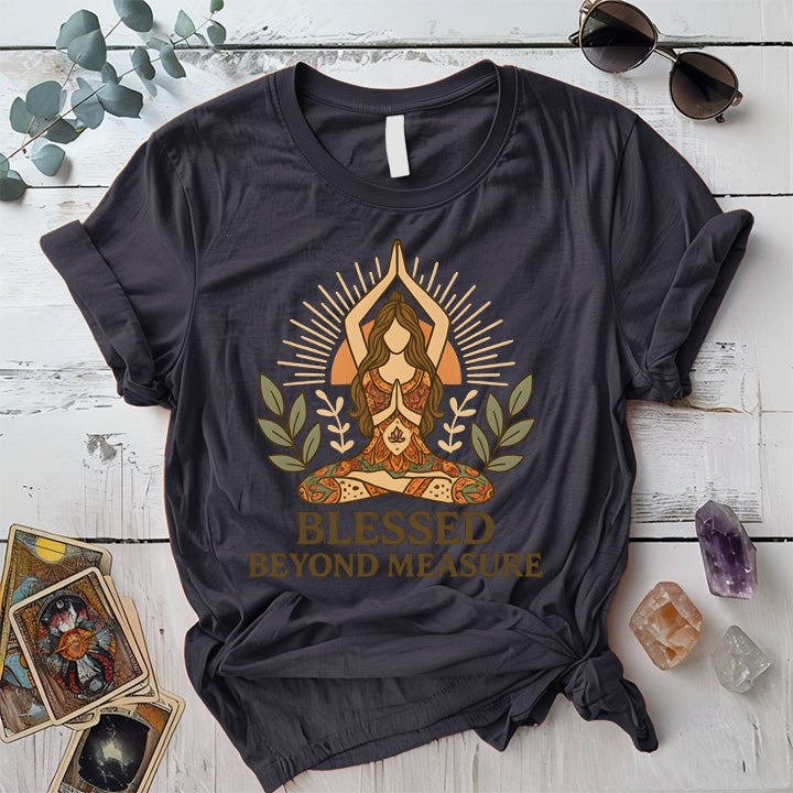 Blessed Beyond Measure T-Shirt Mockup Dark Heather Grey