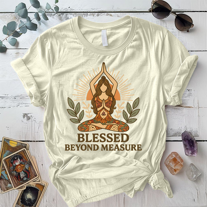 Blessed Beyond Measure T-Shirt Mockup Natural