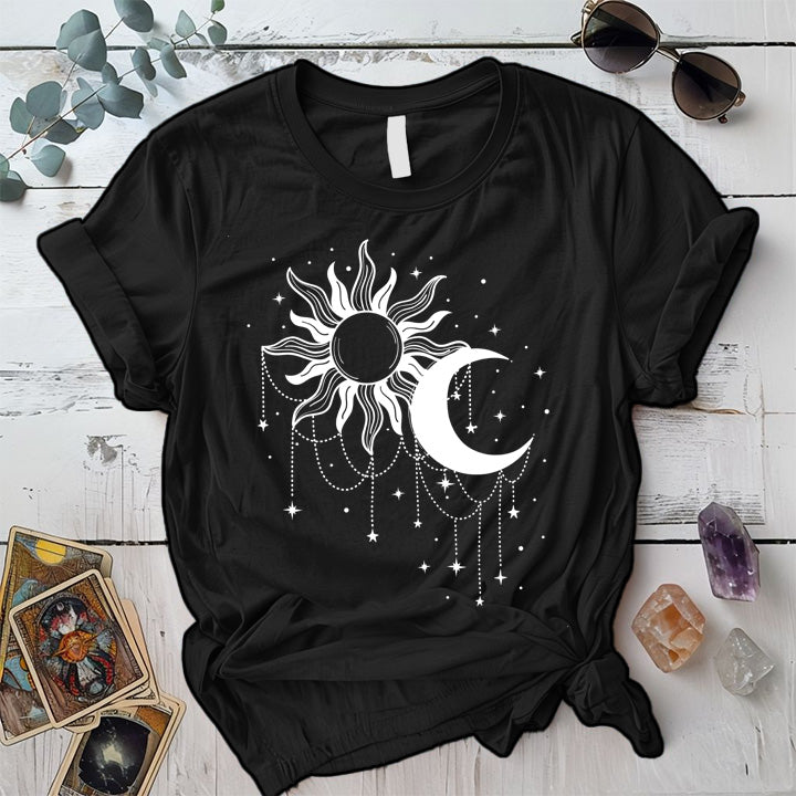 Celestial Chandelier T-Shirt Mockup Black