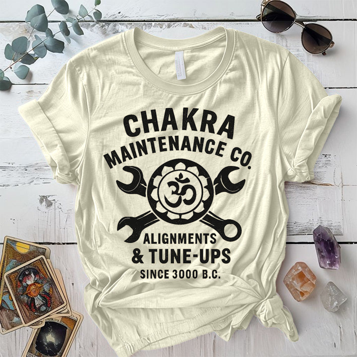 Chakra Maintenance Co T-Shirt Mockup Natural