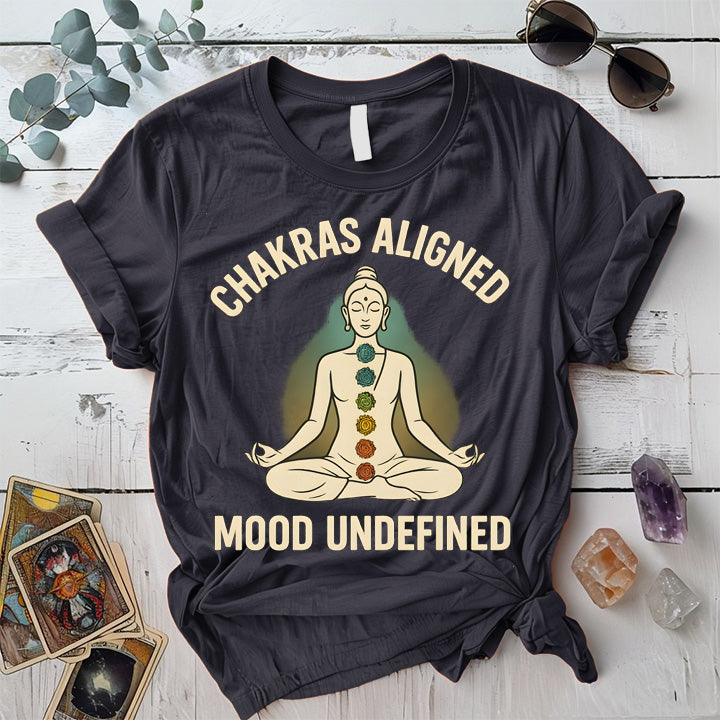 Chakras Aligned T-Shirt Mockup Dark Heather Grey
