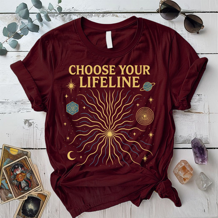Choose Your Lifeline T-Shirt Mockup Maroon