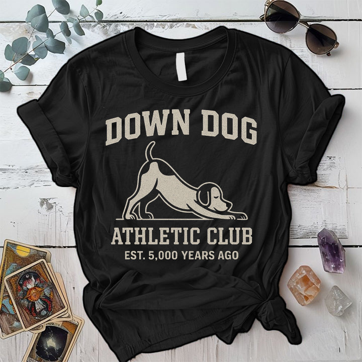 Down Dog Athletic Club T-Shirt Mockup Black