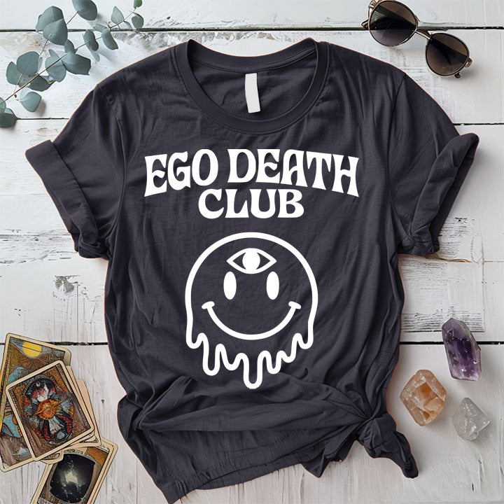 Ego Death Club T-Shirt Mockup dark-heather-grey