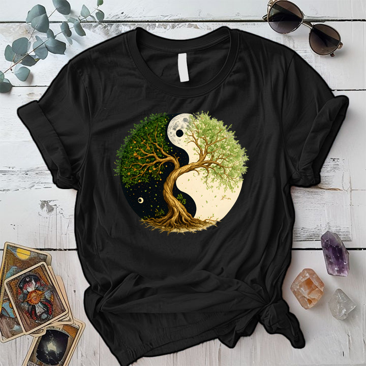 Eternal Roots of Balance T-Shirt Mockup black