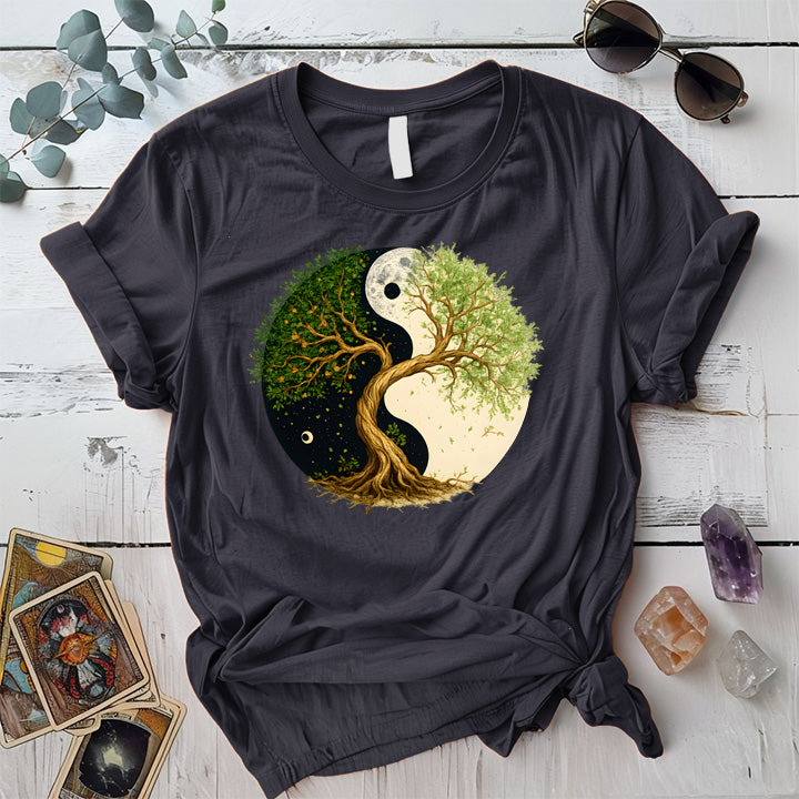 Eternal Roots of Balance T-Shirt Mockup dark-heather-grey