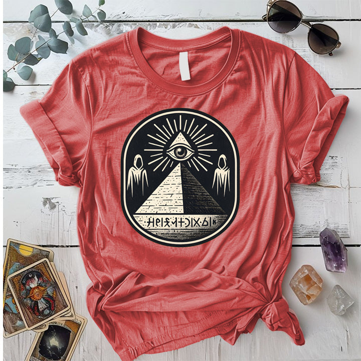 Eye of the Ascended T-Shirt Mockup Coral Silk