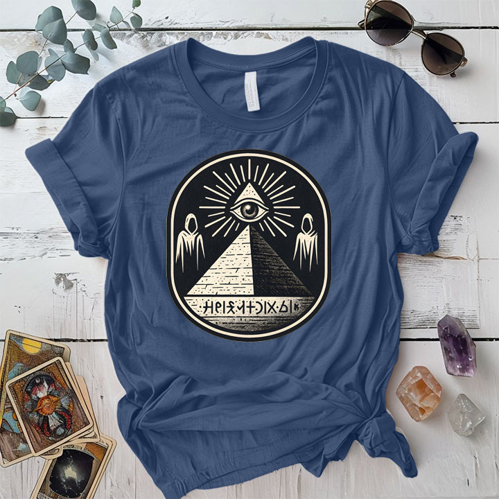 Eye of the Ascended T-Shirt Mockup Indigo Blue