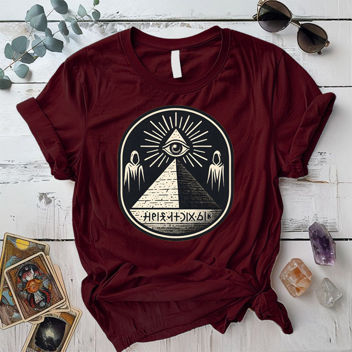 Eye of the Ascended T-Shirt Mockup Maroon