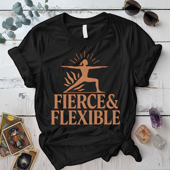 Fierce and Flexible T-Shirt Mockup Black