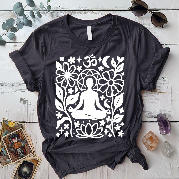 Garden of Om T-Shirt Mockup Dark Heather Grey