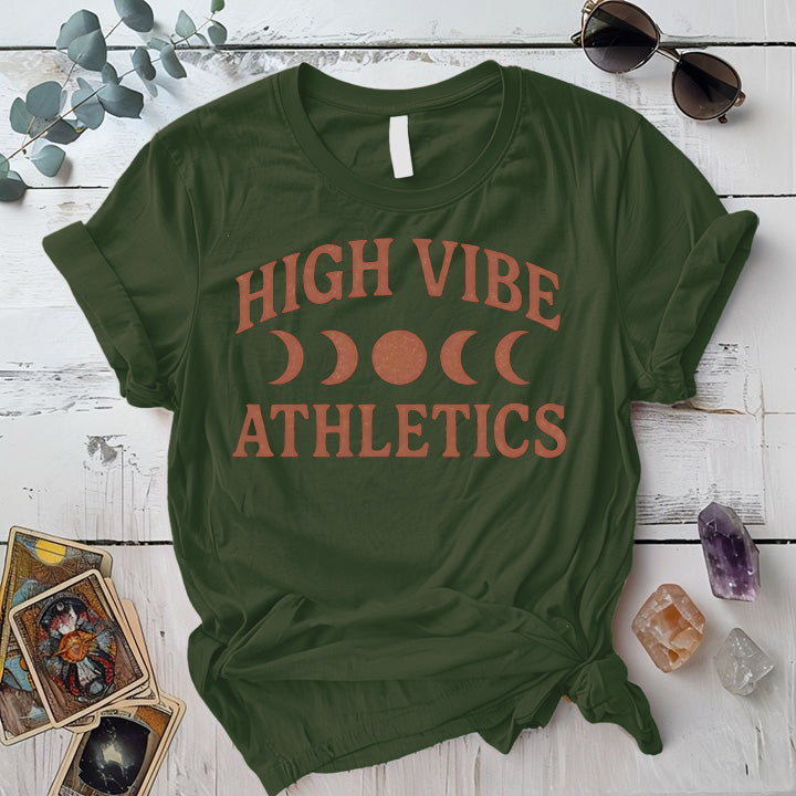 High Vibe Athletics T-Shirt Mockup Military Green