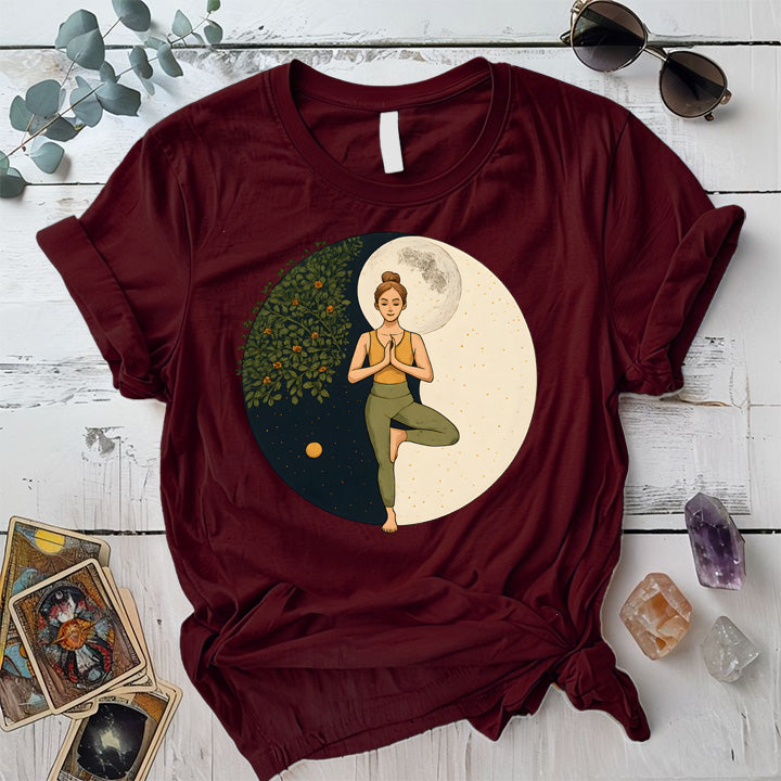 Inner Peace Eclipse T-Shirt Mockup Maroon