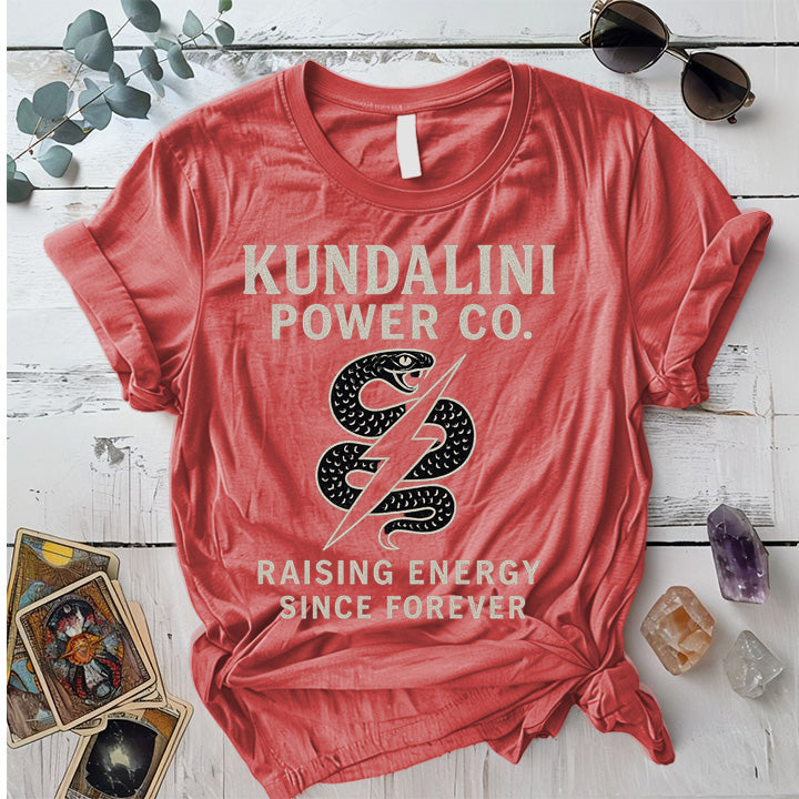 Kundalini Energy T-Shirt Mockup Coral Silk