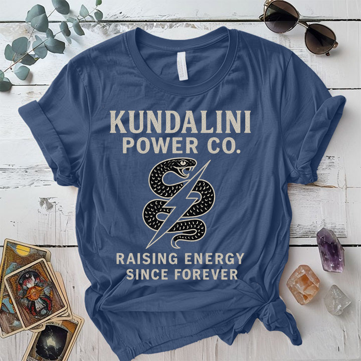 Kundalini Energy T-Shirt Mockup Indigo Blue