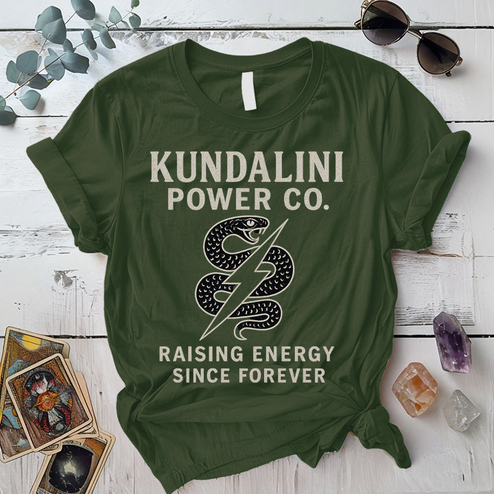 Kundalini Energy T-Shirt Mockup Military Green