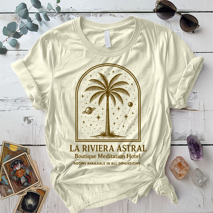 La Riviera Astral T-Shirt Mockup natural