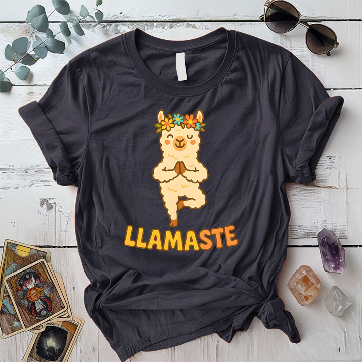Llamaste T-Shirt Mockup Dark Heather Grey