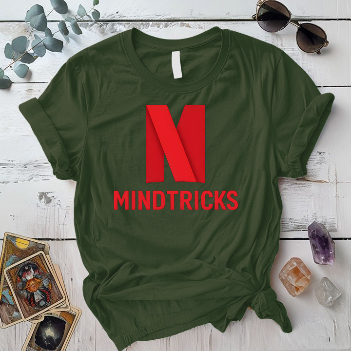 Mind Tricks T-Shirt Mockup Military Green