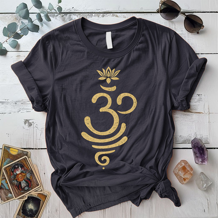 Om Infinity T-Shirt Mockup Dark Heather Grey
