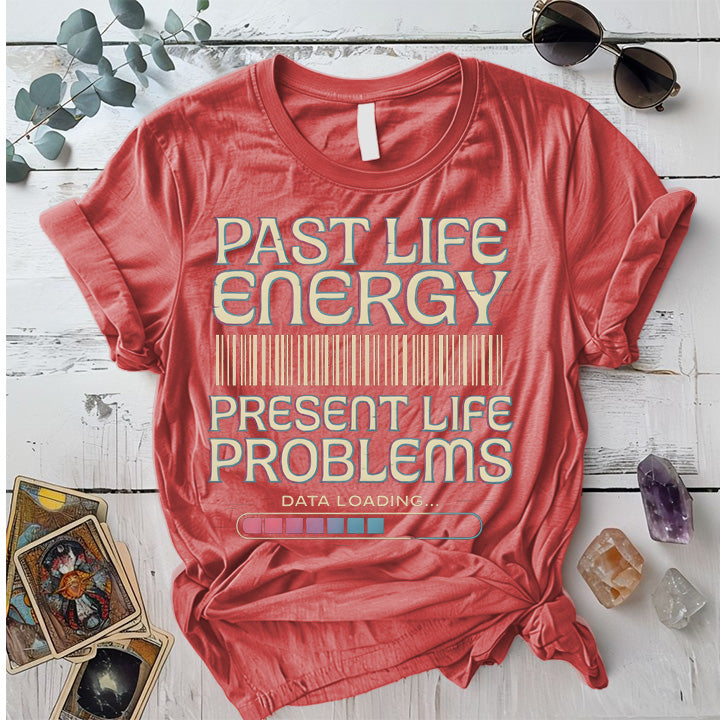Past Life Energy T-Shirt Mockup Coral Silk