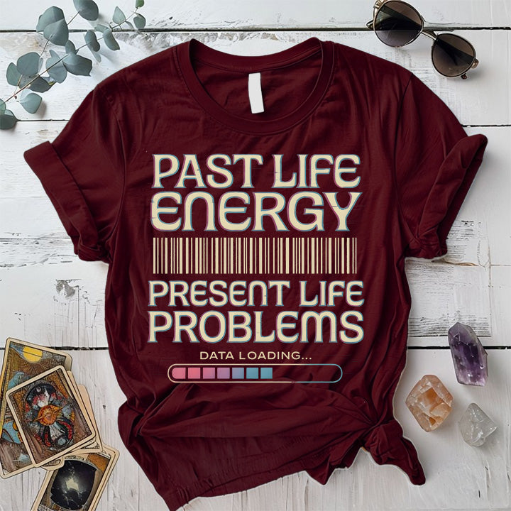 Past Life Energy T-Shirt Mockup Maroon