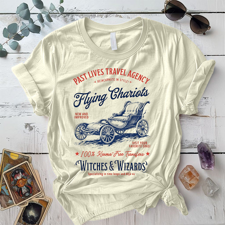 Past Lives Travel Agency T-Shirt Mockup Natural