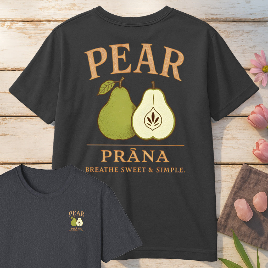 Pear Prana T-Shirt Mockup dark-heather-grey