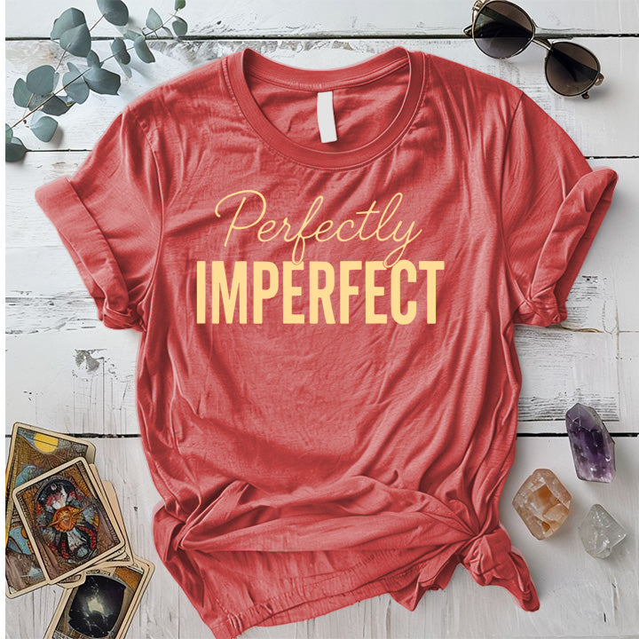 Perfectly Imperfect T-Shirt Mockup Coral Silk