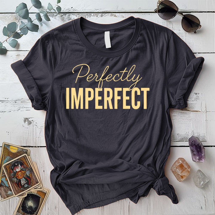 Perfectly Imperfect T-Shirt Mockup Dark Heather Grey
