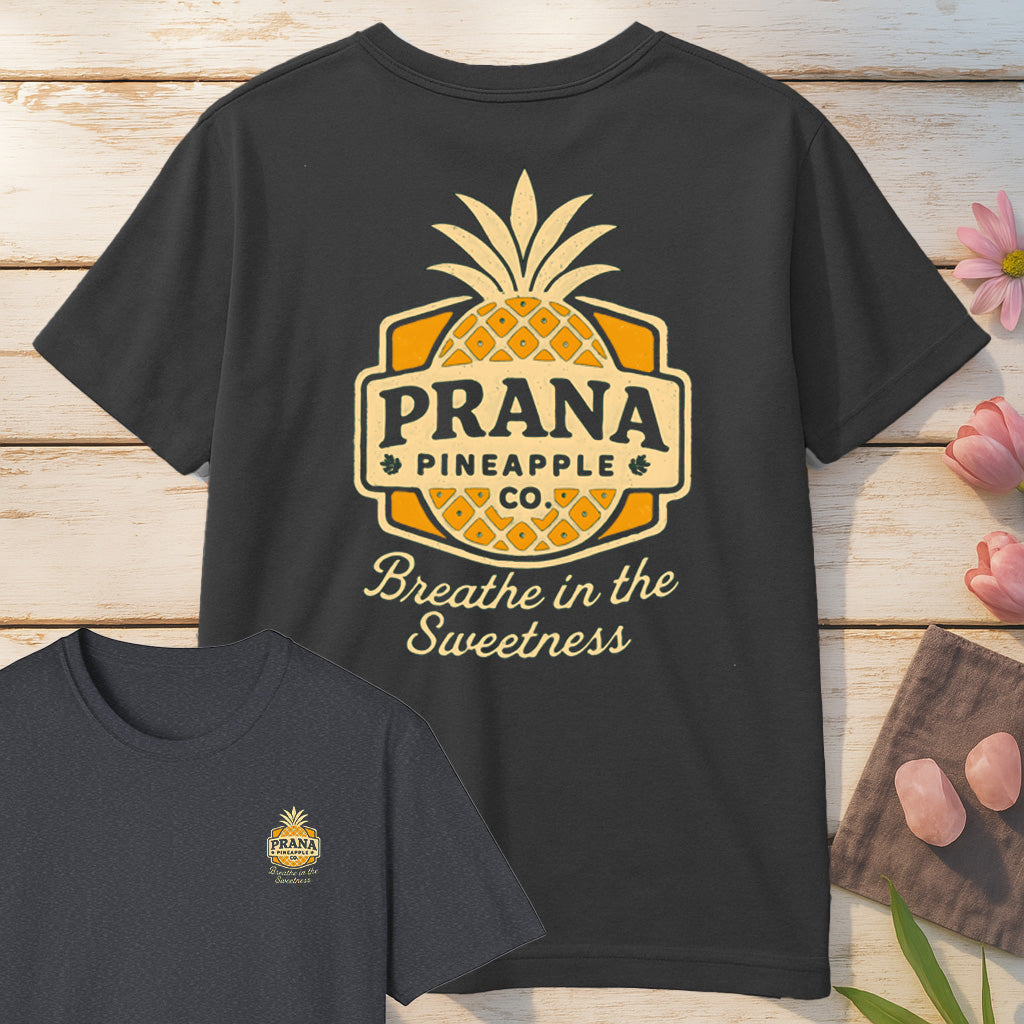 Prana Pineapple Co T-Shirt Mockup dark-heather-grey