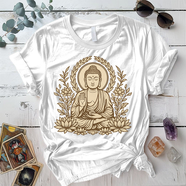 Sacred Lotus Guardian T-Shirt Mockup White