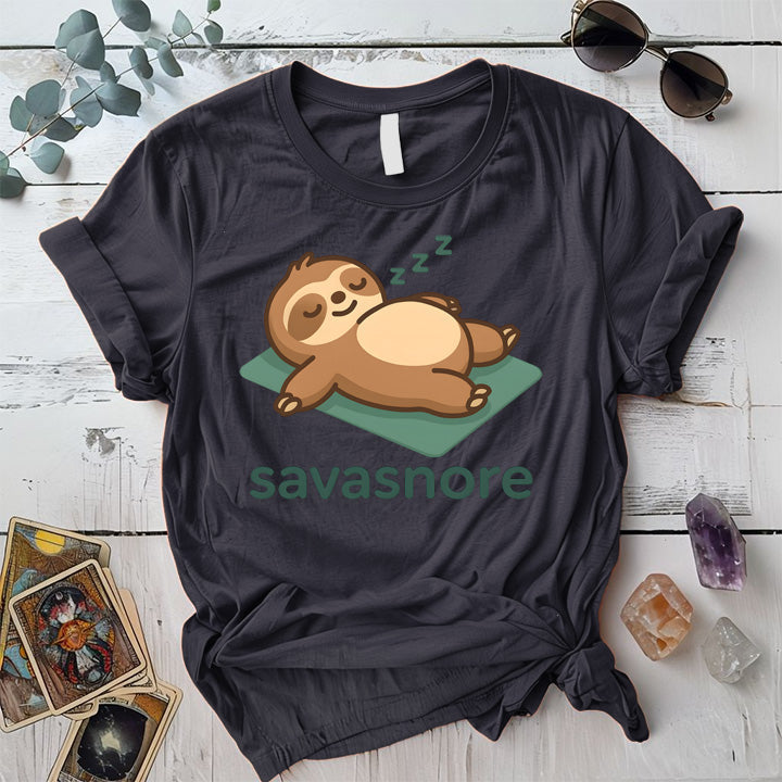 Savasnore Sloth T-Shirt Mockup Dark Heather Grey