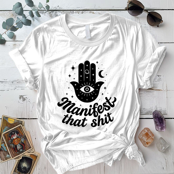 The Moon Made Me Do It T-Shirt Mockup White