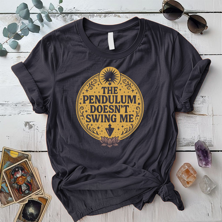 Pendulum Doesnt Swing Me T-Shirt Mockup dark-heather-grey