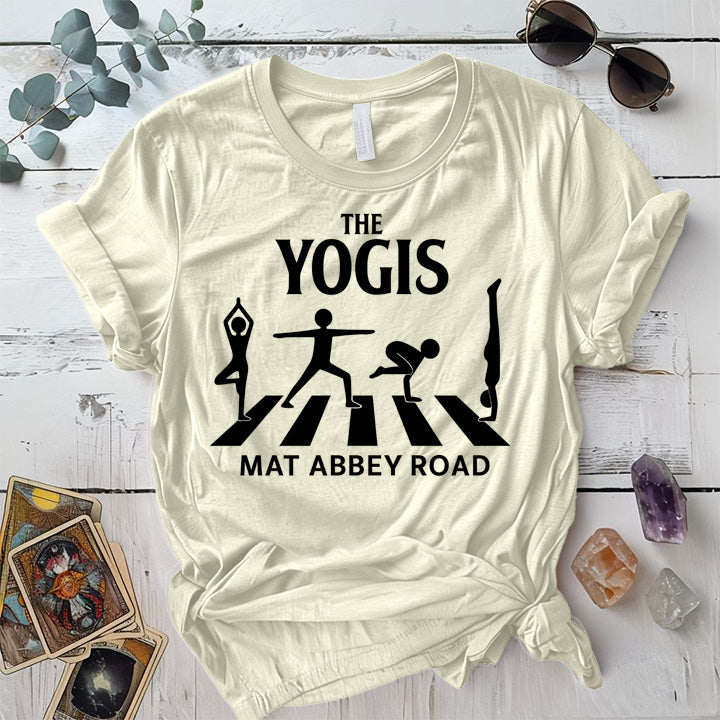 The Yogis Abbey Road T-Shirt Mockup natural