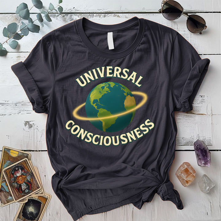 Universal Consciousness T-Shirt Mockup Dark Heather Grey