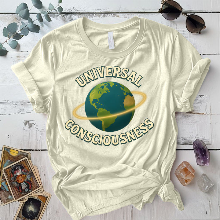 Universal Consciousness T-Shirt Mockup Natural