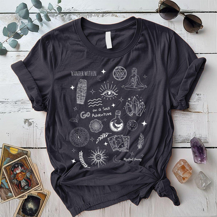 Wander Within T-Shirt Mockup Indigo Blue