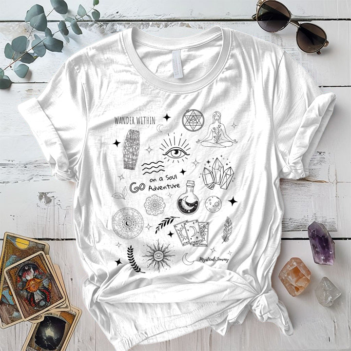 Wander Within T-Shirt Mockup Coral Silk