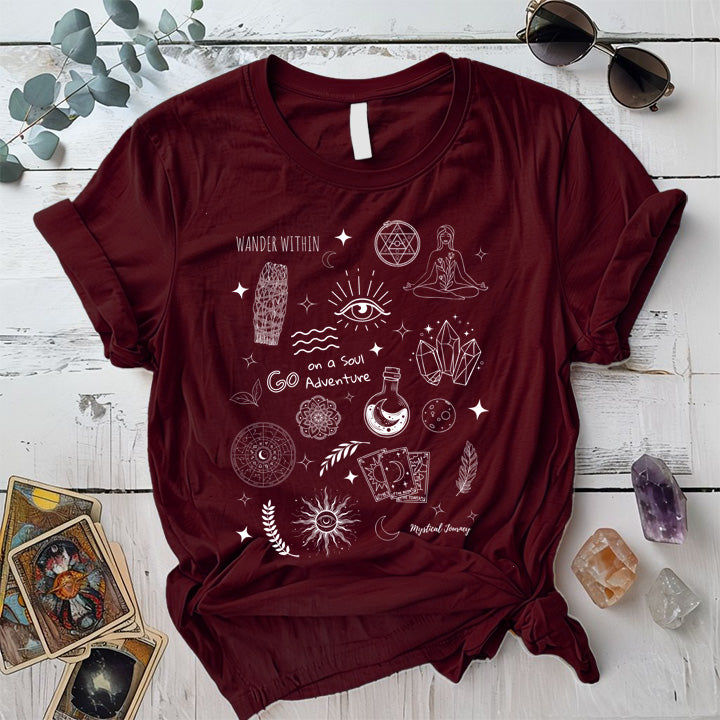 Wander Within T-Shirt Mockup Black