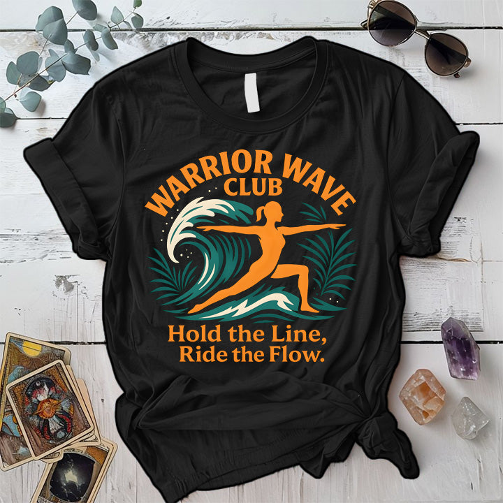 Warrior Wave Club T-Shirt Mockup Black