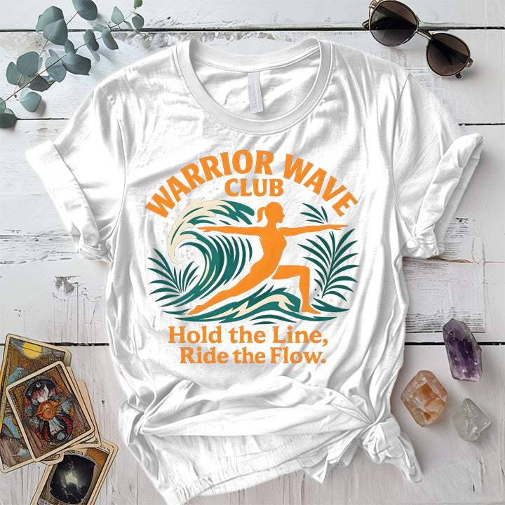 Warrior Wave Club T-Shirt Mockup White
